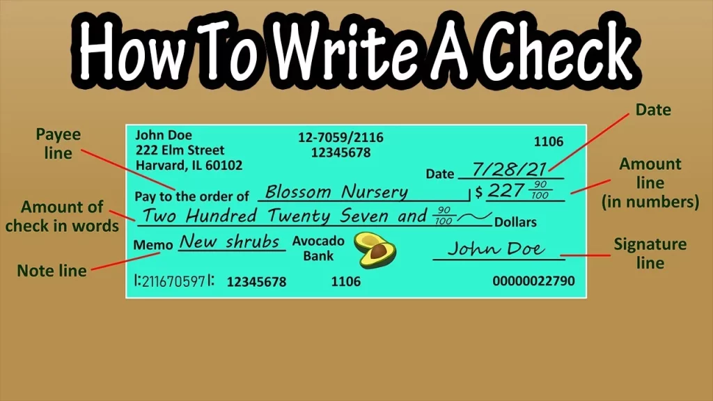 How to Write a Check